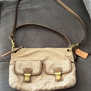 Coach Beige and Brown Crossbody Bag